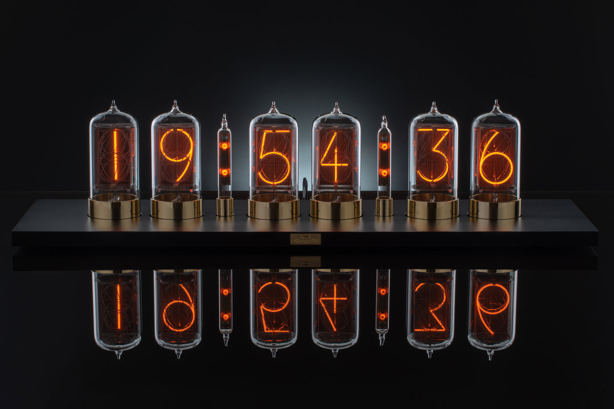 Puri Nixie Clock 6 Black-Gold