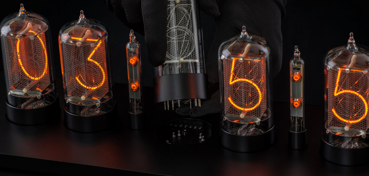 Puri Nixie Clock 6 Black-Gold