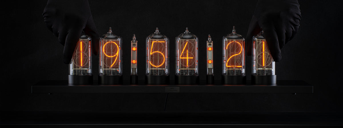 Puri Nixie Clock 6 Black-Gold