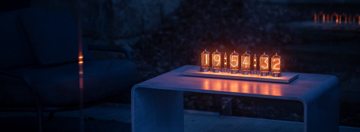 Puri Nixie Clock 6 Black-Gold
